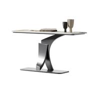 Accueil Table console moderne de 33,47 po de hauteur, table d'appoint en faux marbre for couloir, entrée étroite, placard d'entrée, porte d'entrée contre le mur, table de véranda Derrière le canapé(No