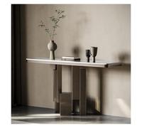 Accueil Table console moderne, table en marbre synthétique blanc, table basse, table d'entrée pour couloir, salon, chambre à coucher, montage facile derrière le canapé (grand)