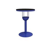 Accueil Table de Bar Ronde en Fer Blue Rock for Balcon, Maison, Loisirs, pub, Salon de thé, café Table de comptoir(Petit)