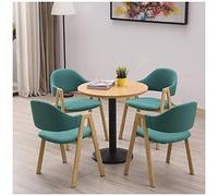 Accueil Table et Chaise Combinaison Bureau Réception Loisirs Tables et Chaises Balcon Cuisine Salon Table à Manger Table ronde Moderne Café Salle de Réunion Tea Ta (Vert foncé)