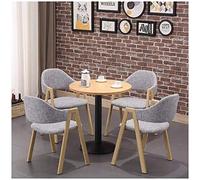 Accueil Table et Chaise Combinaison Bureau Réception Loisirs Tables et Chaises Balcon Cuisine Salon Table à Manger Table ronde Moderne Café Salle de Réunion Tea Ta (Gris), Gris