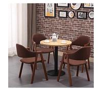 Accueil Table et Chaise Combinaison Bureau Réception Loisirs Tables et Chaises Balcon Cuisine Salon Table à Manger Table ronde Moderne Café Salle de Réunion Tea Ta (Marron)