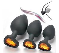 Accueil-Utilisation 3-Taille Glute Accessoires D'Exercice, Avec Une Surface Lisse Et Un Charme En Forme De CœUr Sur La Queue Cadeaux Pour Les Couples - Q (Jaune)