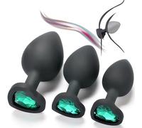 Accueil-Utilisation 3-Taille Glute Accessoires D'Exercice, Avec Une Surface Lisse Et Un Charme En Forme De CœUr Sur La Queue Cadeaux Pour Les Couples - Q (Vert)