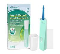 Accufast Kit de test à domicile pour le cancer du côlon | 2 en 1 FOB/TRF Combinaison hémoglobine et transferrine | Dépistage des troubles gastro-intestinaux inférieurs et supérieurs