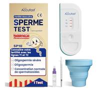 Accufast Test de pour hommes - Test de fertilité SP10 pour hommes - Test de à domicile - Concentration du avec lignes T1/T2: oligospermie sévère, oligospermie, normale | Tasse en