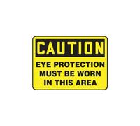 Accuform"Caution Eye Protection Must Be Worn in This Area" Safety Sign, Aluma-Lite, 10 x 14 Inches (MPPA606XL)