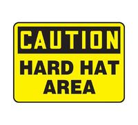 Accuform"Caution Hard Hat Area" Safety Sign, Plastic, 7 x 10 Inches (MPPA612VP)
