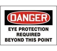 Accuform"Danger Eye Protection Required Beyond This Point" Safety Sign, Accu-Shield, 7 x 10 Inches (MPPE042XP)