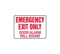 Accuform"Emergency Exit Only- Door Alarm Will Sound" Safety Sign, Aluma-Lite, 10 x 14 Inches (MEXT932XL)