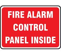 Accuform"Fire Alarm Control Panel Inside" Safety Sign, Adhesive Dura-Vinyl, 10 x 14 Inches (MEXG533XV)