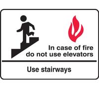 Accuform"in Case of Fire Do Not Use Elevators - Use Stairways" Safety Sign, Accu-Shield, 10 x 14 Inches (MEXT451XP)