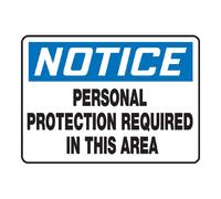 Accuform"Notice Personal Protection Required in This Area" Safety Sign, Aluma-Lite, 7 x 10 Inches (MPPE891XL)