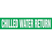 Accuform RPK201STC Snap Tite Marqueur de tuyau « Chilled Water Return » pour tuyau extérieur de 5,6 cm à 7,6 cm, 35,6 cm H x 5,1 cm L x 30,5 cm, blanc sur vert