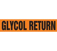 Accuform RPK363STB Snap Tite"Glycol Return" Pipe Marker for 1-1/2" to 2" OD Pipe, 9" H x 1 1/2" L x 8" W, Black on Orange