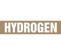 Accuform RPK457STC Snap Tite Marqueur de tuyau "Hydrogen" pour tuyau OD de 6,3 cm à 7,6 cm, 35,6 cm H x 5,1 cm L x 30,5 cm L, blanc sur marron