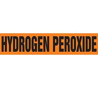 Accuform RPK459STC Snap Tite Marqueur de tuyau « Peroxyde d'hydrogène » pour tuyau OD de 6,3 cm à 7,6 cm, 35,6 cm H x 5,1 cm L x 30,5 cm L, noir sur orange