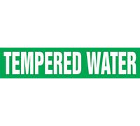 Accuform RPK699STC Snap Tite Marqueur de tuyau « eau trempée » pour tuyau OD de 6,3 cm à 7,6 cm, 35,6 cm H x 5,1 cm L x 30,5 cm L, blanc sur vert