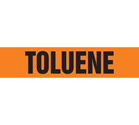 Accuform RPK701STC Snap Tite"Toluene" Marqueur de tuyau pour tuyau extérieur de 5,5 cm à 7,6 cm, 35,6 cm H x 5,1 cm L x 30,5 cm W, noir sur orange