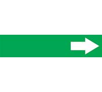 Accuform RPK767SSB Self-Stick"Short Arrow" Pipe Marker for 1-1/2" to 2" OD Pipe, White on Green, 1-1/2" H x 8" W