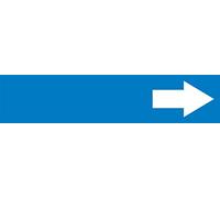 Accuform RPK769STC Snap Tite"Short Arrow" Marqueur de tuyau pour tuyau extérieur de 5,6 cm à 7,6 cm, 35,6 cm H x 5,1 cm L x 30,5 cm l - Blanc sur bleu