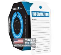 Accuform Signes Tar726 balises By-the-roll d'inspection et de l "état enregistrer étiquettes, Legend," informations ", 15,9 cm Longueur X 7,6 cm Largeur x 0 cm d'épaisseur, Pf-cardstock, Bleu/noir sur blanc (lot de 250)