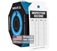 Accuform Tar728 balises By-the-roll d'inspection et de l "état enregistrer étiquettes, Legend, Inspection" Record ", 15,9 cm Longueur X 7,6 cm Largeur x 0 cm d'épaisseur, Pf-cardstock, Noir sur blanc (lot de 250)