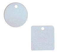 Accuform TDB306 Lot de 100 étiquettes d'identification vierges en aluminium, cercle, calibre 18, 3,8 cm de diamètre, 3,8 cm x 3,8 cm