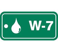 Accuform TDF907VPM Plastic"W-7 Water" Energy Source Standard Tag, 1-1/2" W x 3" L, White on Green (Pack of 5)