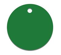 Accuform TDG213GN Lot de 25 étiquettes d'identification vierges en plastique Accu-Ply - Cercle - 3,8 cm de diamètre - Vert