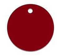 Accuform TDG213RD Accu-Ply Lot de 25 étiquettes d'identification vierges en plastique Cercle 3,8 cm de diamètre Rouge