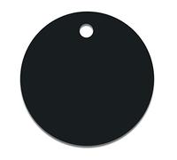 Accuform TDG214BK Lot de 25 étiquettes d'identification vierges en plastique Accu-Ply Noir Diamètre 5,1 cm