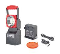 AccuLux 456441 Lampe de travail, Lampe torche sans fil noir/rouge LED 75 h