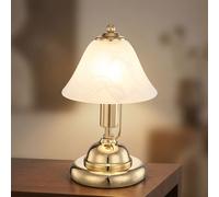 Accumulateur Luminaire Lampe de Table Bureau Verre Albâtre E14 Laiton Tactile