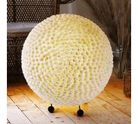 Accumulateur Luminaire Lampe de Table Chevet E27 Coquillages Métal Blanc Boule