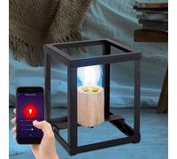 Accumulateur Luminaire Lampe de Table Salon Bois Smart RGB LED App Alexa Google