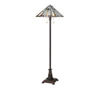 Accumulateur Luminaire Liseuse Lampadaire Mosaïque Verre Acier Tirette Bronze