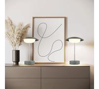 Lampe de table Lampe de table à variateur tactile Batterie réglable en hauteur Lampe de chevet verte LED, 1W blanc chaud, DxH 18x26 cm, lot de 2