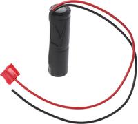 Accumulateur pour lampe de secours NiCd 2,4V 1800mAh L1x2 Sub-C avec câble 200mm unilatéral adapté à l'accumulateur 2,4 V