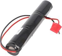 Accumulateur pour lampe de secours NiMH 3,6V 4000mAh L1x3 Baby C avec câble de 200mm dimensions unilatérales 25 x 150 mm (LxlxH)
