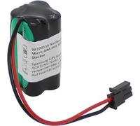 Accumulateur pour lampe de secours NiMH 4,8V 600mAh F2x2 Micro AAA avec câble de 100mm et connecteur