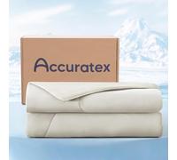 ACCURATEX Couverture Rafraîchissante d'Été 200×200 cm, Ivoire | technologie Arc-Chill Q-Max > 0,45, légère & respirante, douce et soyeuse,pour les nuits chaudes et la transpiration nocturne