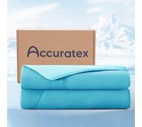 ACCURATEX Couverture Rafraîchissante d'Été 240×220 cm, Bleue | technologie Arc-Chill Q-Max > 0,45, légère & respirante, douce et soyeuse,pour les nuits chaudes et la transpiration nocturne