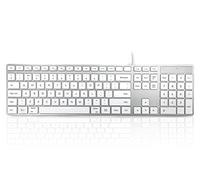 Accuratus 301 MAC - USB-C filaire pleine taille Apple Mac Clavier multimédia Argent