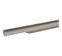 Accuride 100005385 495 mm, effet acier inoxydable, barre de poignée Schüco Prego, barre profilée à fraiser pour façades de meubles en aluminium