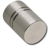 Accuride MK.14018.20 Bouton de meuble Echion Ø 18 mm, profondeur 27 mm, acier inoxydable brossé, argenté