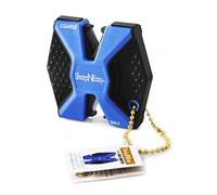 ACCUSHARP Diamond Pro Aiguiseur de Couteaux en 2 étapes (grossières et Fines), restaure, aiguise et affute Le Bord de la Lame pour Couteaux de Cuisine et Tous Types de Lames Outil Porte-clés Compact