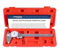 Accusize - 6 x 0.001/150mm x 0.02mm, Inch/Metric Dual Needle Precision Dial Caliper Stainles Steel, In Fitted Case, #P920-S236 by Accusize Industrial Tools