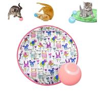 Accustomedi Cat Toy,2 In 1 Simulated Interactive Hunting Cat Toy,Cat Hunting Toys For Indoor Cats,Suitable For All Breed Sizes - Fun Catching Game For Cats Self Play For Boredom (Pink 2 + pink ball)