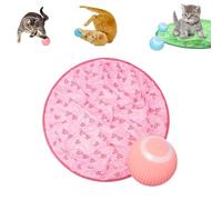 Accustomedi Cat Toy,2 In 1 Simulated Interactive Hunting Cat Toy,Cat Hunting Toys For Indoor Cats,Suitable For All Breed Sizes - Fun Catching Game For Cats Self Play For Boredom (Pink + pink ball)